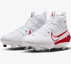 Nike Alpha Huarache Nxt Baseball Cleats White Red Men?S Size 9 Dj6517-104 New