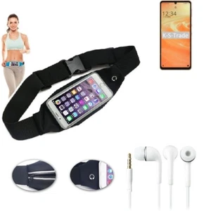 For Sharp Aquos Sense6s Jogging case + EARPHONES beltbag belt bag sportsbag runn - Zdjęcie 1 z 5