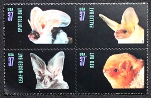 US Stamps #3661-64 ~ 2002 37c American Bats block of 4 MNH RL58 - Picture 1 of 1