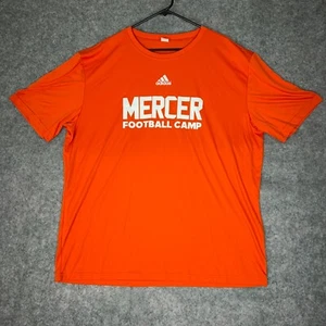 Mercer Bears Mens Shirt 2XL XXL Orange White NCAA Football Short Sleeve Top 559 - Picture 1 of 9