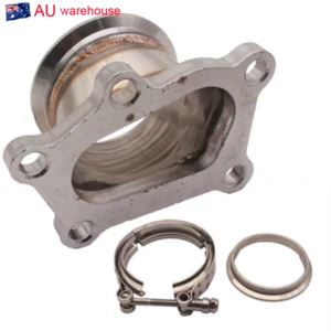 3" TIG Welded Stainless Steel Turbo Flange Clamp V-band Kit For Mazdaspeed 6 - Imagen 1 de 6