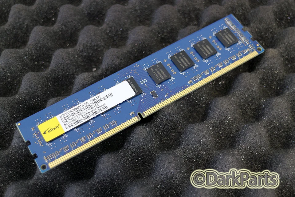 1x2GB PC3-10600U Elixir M2F2G64CB88B7N-CG DDR3 2GB Desktop Memory RAM - image 1 of 1