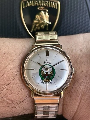 EDOX SUIZO **RARO DOBLE LOGO** REGALO REAL DE LAS FUERZAS ARMADAS DE LOS ECUAES. Relleno de oro Foto 1 de 4