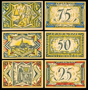 Twistringen Notgeld / 1921 / Complete Set, Three Notes - UNC - Picture 1 of 1