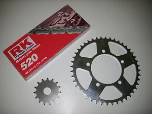 Kettensatz Kettenkit Kette Ritzel 17 Kettenrad 38 Aprilia AF1 125 NEU - Picture 1 of 1
