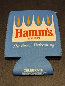 Hamm's Vintage Bierdosen-Kühlhülse - isoliert Koozie Coozie - hellblau - Bild 1 von 1