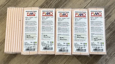 Paquetes de 6-12 oz Fimo Classic Polymmer Clay ~Carne~ Horno Perfecto para Muñecas Foto 1 de 3