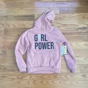 Girl Power Hoodie Sweatshirt Girls Large Pink - Picture 1 of 4