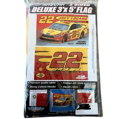 JOEY LOGANO #22 Penske Pennzoil Shell 3'x5' 2 lados bandeira de luxo nova na embalagem Wincraft - Imagem 1 de 4