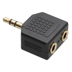 Kopfhörer Splitter Adapter 3,5 mm Stereo Stecker auf 2 x Stereo Steckdosen TRS - Bild 1 von 4