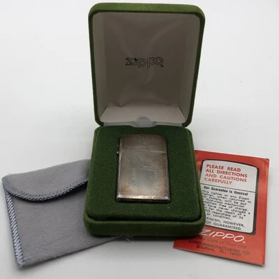 Rare Vintage Warner & Swasey Zippo H-1900 Excavator Sterling Silver Lighter - Image 1 of 4