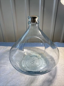 CRISA CARBOY GLAS WASSERFLASCHE Made Into Terrarium Mundgeblasen Mexiko - Bild 1 von 4