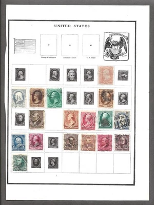 US small collection on pages 1860-1900 mixed condition [ 236 - Image 1 of 4