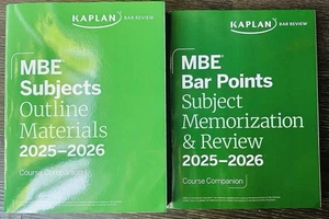 📚🆕⚖️ *NEW* 2025~2026 Kaplan Bar MBE Bar Points Subject Memo & Rev (2 Vol)❤️✅ - Imagen 1 de 8