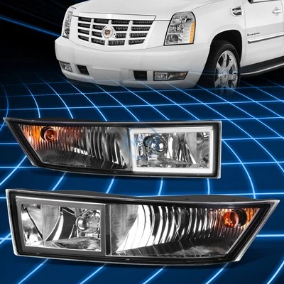 For 07-14 Cadillac Escalade ESV EXT Clear Lens Driving Fog Lights Replacement - Image 1 of 4