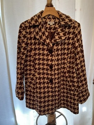 Chaqueta Columpio Pata de Gallo Joan Rivers A228286 Marrón/Tostado Talla M Mezcla de Lana Foto 1 de 4