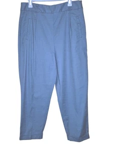 Anthropologie Ettitwa gefütterte Damenhose mit Bündchen Leinen weites Bein salbei Größe 12 Baggy - Bild 1 von 5