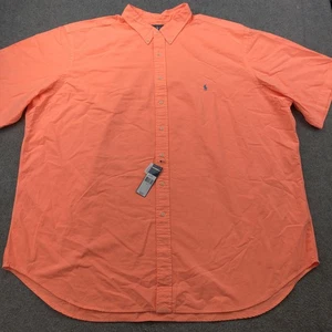 Ralph Lauren Shirt Mens 4XL Tall Orange Button Down Short Sleeve Classic - Picture 1 of 10