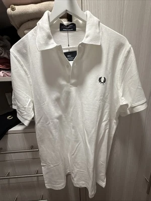 Polo Fred Perry Piqué Blanco Talla 42 Original  Foto 1 de 4
