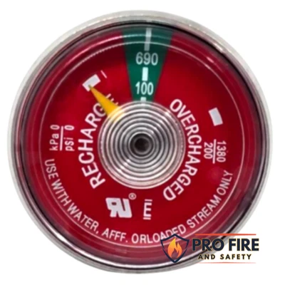 Victory Water Fire Extinguisher 100 PSI Pressure Gauge - Image 1 of 3