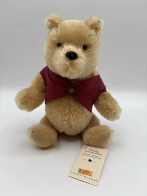 Steiff Winnie the Pooh Mohair Bear Danbury Mint 25 EAN 651755 MBI Vest Tags Box - Image 1 of 4
