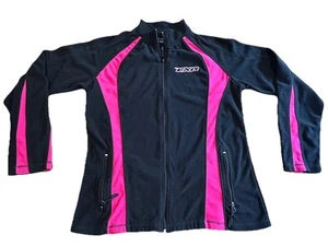 FXR Racing Jacket Womens Black Pink Fleece Lightweight Size 12 Logo - Picture 1 of 6