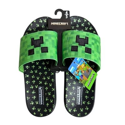 MINECRAFT Niños Jóvenes Talla 4/5 Sandalias Deslizantes EVA Cómodas Ligeras Negras Nuevas Foto 1 de 4