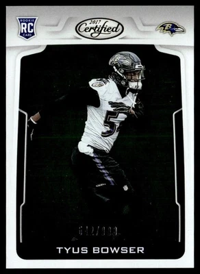 2017 Panini Certified Tyus Bowser Rookie 642/999 Baltimore Ravens #181 - Image 1 of 2