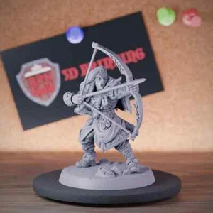Northman Female Ranger Miniature Viking Mini Dungeons and Dragons Mini DnD TTRPG - Bild 1 von 8
