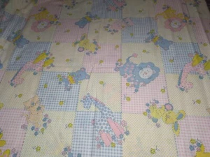 Vintage Cuadros Guinga León Conejo Gato Jirafa 1 1/3 yardas Pasteles 47" x 44" - Imagen 1 de 5