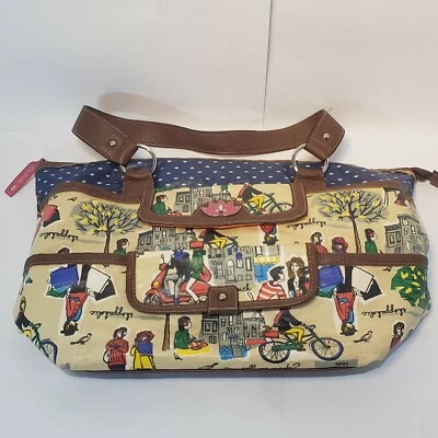 LILY BLOOM Shoppaholic Print Large Tote Handbag Bag Purse Shopper  - Image 1 of 4