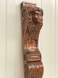 A Beautiful Carved angel face Pediment in oak nr1- 18.11 inch high - Picture 1 of 16