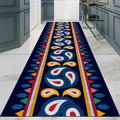 Turkish Runner Rug, Tribal Hallway Rug, Ethnic Floor Runner, Boho Kitchen Mat - Image 1 of 4