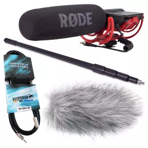 Rode Videomic Rycote + keepdrum Tonangel 3m + Fell-Windschutz + 3m Kabel - Picture 1 of 7