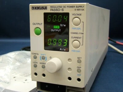 Fuente de alimentación regulada CC tipo conmutación variable KIKUSUI PAS60-6 60V 6A probada Foto 1 de 4