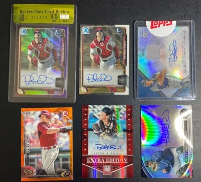 Peter O'Brien 2015 Bowman Chrome Refractor /250 BGS 9.5 Auto 10 2014 Platinum - Image 1 of 4