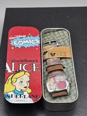 Disney Comics Alice In Wonderland  Watch In Tin Box - Image 1 of 4