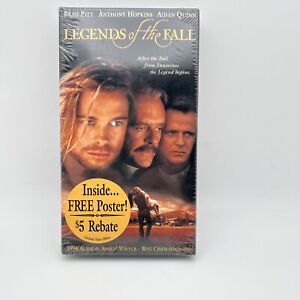 NEW Legends of the Fall VHS Sealed Brad Pitt Anthony Hopkins Rare W Poster G7