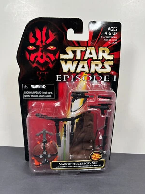 Star Wars Episodio I NABOO SET ACCESORIOS 3.75" Figura 1998 Hasbro Foto 1 de 4
