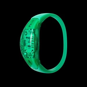 2-96 Green LED Sound Activated Bracelet Light Up Flashing Voice Control Bangle - Picture 1 of 6