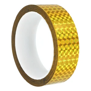 Prism Tape 1.2 Inch x 55 Yards, 1 Pack Holographic Metalized Gold Tone - Picture 1 of 6