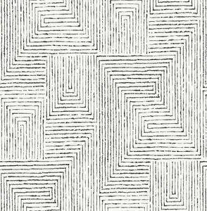Sls3975 Ink Peel & Stick Wallpaper Black And White - Picture 1 of 5