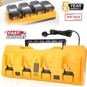 4-Port DCB104 Fast Charger For Genuine DEWALT 12V/20V Lithium DCB205 XR Battery - Picture 1 of 12