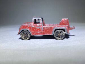 Vintage Tootsie Toy Wrecker Tow Truck 2 1/2" Orange Diecast Metal