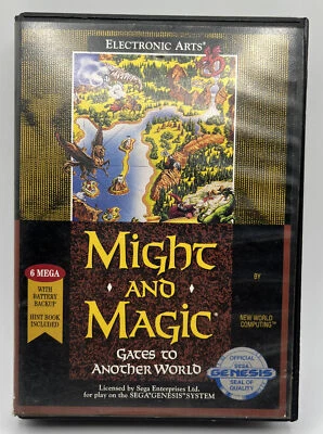 Might and Magic 1 Gates to Another World  (Sega Genesis, 1991) W/Case. NO MANUAL - Image 1 of 4