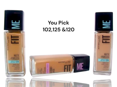 Maybelline Fit Me Matte + Poreless Foundation 1oz. (You Pick) Lot of 3 Per Order - Image 1 of 4