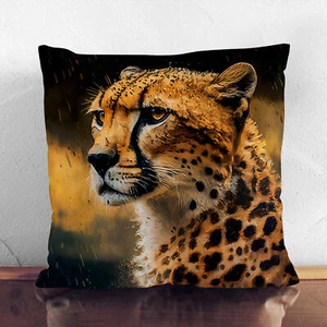 Plump Kissen Gepard Post Impressionismus Nr.1 Dekokissenbezug gefüllt - Bild 1 von 3