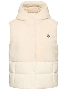 MONCLER Women's Teddy White Down Vest New - Picture 1 of 3