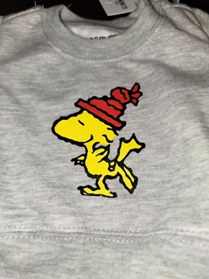 Sudadera de Navidad gris Peanuts Baby talla 0-3 meses Woodstock & Friends nueva con etiquetas Foto 1 de 4