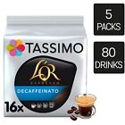 Tassimo Coffee Pods L'or Espresso Decaffeinato 5 Packs (total 80 Drinks)